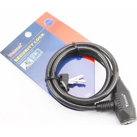 Замок протиугінний тросовий 800х8мм під ключ, TY420 Tonyon