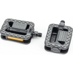 Педали CITY 9/16" (110x73x27мм) пластиковые, чёрно-серые WP-302 Neco