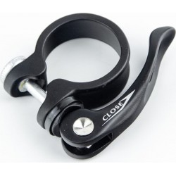 Зажим (хомут) трубы сиденья MTB 31,8мм, крепл. эксцентрик, алюминиевый, чёрный AT-109 ZOOM