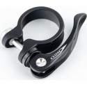 Затискач (хомут) труби сидіння MTB 31,8мм, кріпл. ексцентрик, алюмінієвий, чорний AT-109 ZOOM