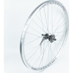 Колесо 28" заднє, обід "крапля" алюмінієвий, втулка ХВЗ черв'якова 14Gх36H чорна, кріпл. гайка, "GRAVITY" Китай