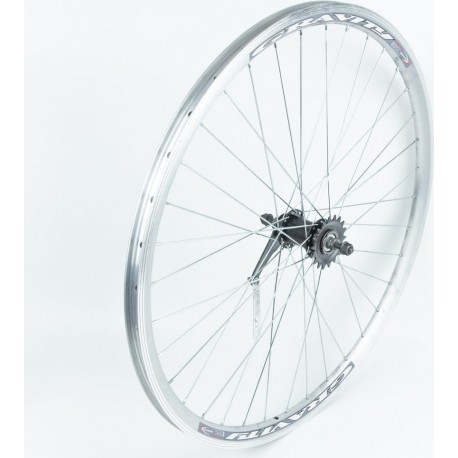 Колесо 28" заднє, обід "крапля" алюмінієвий, втулка ХВЗ черв'якова 14Gх36H чорна, кріпл. гайка, "GRAVITY" Китай