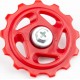 Ролик перекидання ланцюга заднього 13T, пластиковий, червоний Китай