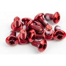 Болт гальмівного диска M5x9мм, під ключ Т25, 12шт к-кт, червоний Китай