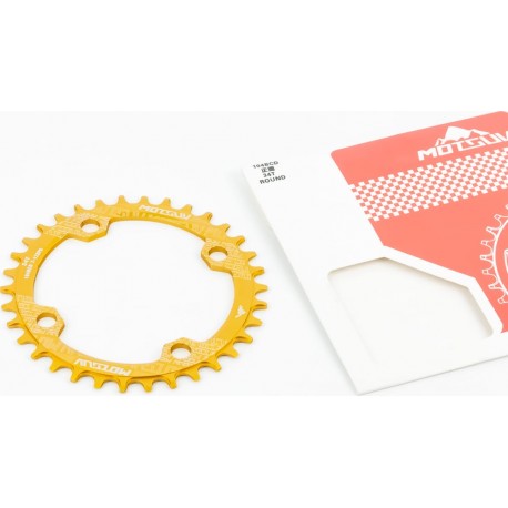 Зірка передня MTB Narrow Wide 34Т (BCD:104мм), алюмінієва, золотиста Motsuv