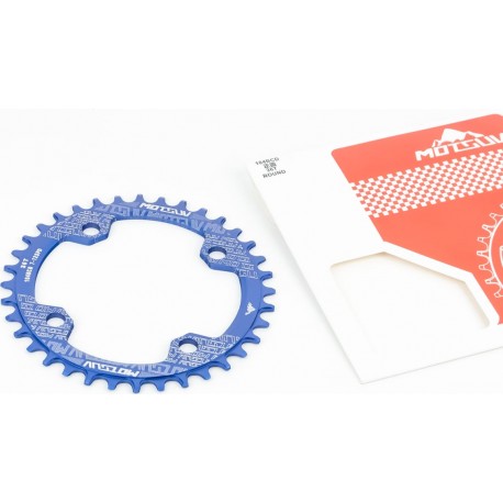 Зірка передня MTB Narrow Wide 36Т (BCD:104мм), алюмінієва, синя Motsuv