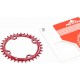 Зірка передня MTB (Oval) Narrow Wide 34Т (BCD:104мм), алюмінієва, червона Motsuv