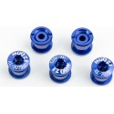 Бонки (болти) 6,5/10мм для кріплення одинарної зірки, алюмінієві, сині 5шт к-кт MUQZI