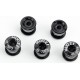 Бонки (болти) 6,5/10мм для кріплення одинарної зірки, алюмінієві, чорні 5шт к-кт MUQZI