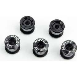 Бонки (болти) 6,5/10мм для кріплення одинарної зірки, алюмінієві, чорні 5шт к-кт MUQZI