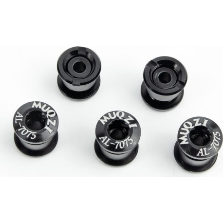 Бонки (болти) 6,5/10мм для кріплення одинарної зірки, алюмінієві, чорні 5шт к-кт MUQZI