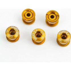 Бонки (болты) 6,5/10мм для крепления одинарной звезды, алюминиевые, золотистые 5шт к-кт MUQZI