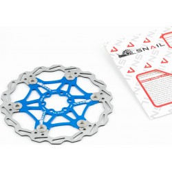 Тормозной диск 180мм, крепл. 6 болтов, на алюминиевом пауке, синий FD-01 SNAIL