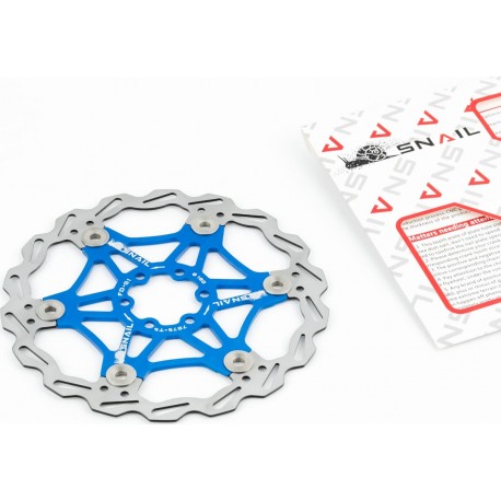 Тормозной диск 180мм, крепл. 6 болтов, на алюминиевом пауке, синий FD-01 SNAIL