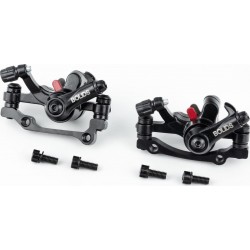 Гальмівні супорти передні (F160/R140мм)+задні (F180/R160мм), чорні BL-BB8F/R BOLIDS