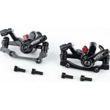 Тормозные суппорта передний (F160/R140мм)+задний (F180/R160мм), чёрный BOLI BL-BB8F/R BOLIDS