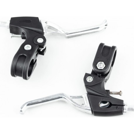 Гальмівні ручки, пластмасово-алюмінієві, чорно-сірі Китай (412474)