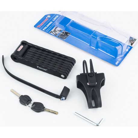 Замок противоугонный секционно-пластиновый 950х22х7мм под ключ, крепл. на раму, TY3881 Tonyon