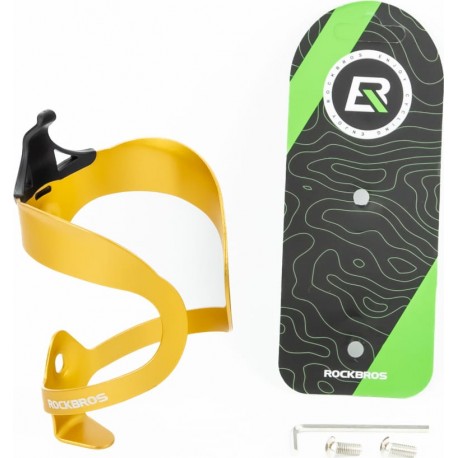 Флягодержатель алюминиевый, крепл. на раму, золотистый 2016-11 RockBros