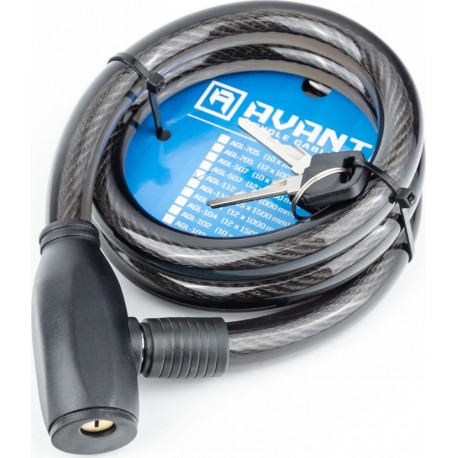 Замок противоугонный тросовый 1000х15мм под ключ, AGL-112 AVANTI