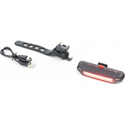 Ліхтар задній 100 lumen, Li-ion 3.7V 500mAh зарядка від USB, вологозахисний, чорний Китай