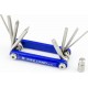 Ключ-набор 9 предметов (шестигранники 2,2.5,3,4,5,6,8мм, отвёртки прямая и фигурная), синий YC-262 BIKE HAND
