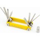 Ключ-набір 9 предметів (шестигранники 2,2.5,3,4,5,6,8мм, викрутки пряма та фігурна), жовтий YC-262 BIKE HAND