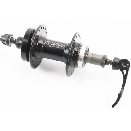 Втулка задняя MTB алюминиевая 14Gx36H под вольнобег, Disk-brake, 2 пром-подшипники 6000 2RS, крепл. эксцентрик, чёрная D242SBT N