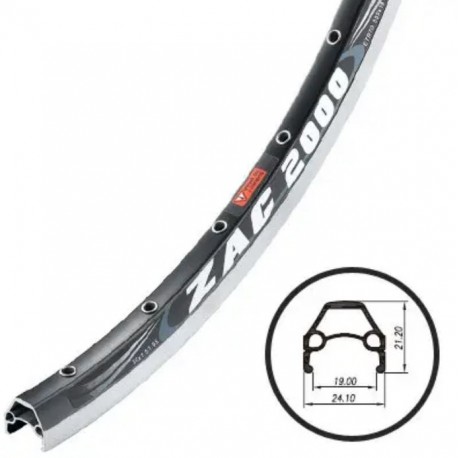 Обод Weinmann ZAC-2000 на 36 спиц черный 26" пистонирован
