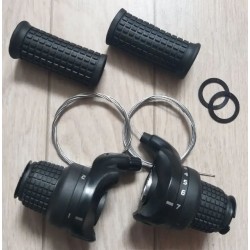 Манетки Revo копии Shimano rs35 3*7 передач с тросиками и грипсами