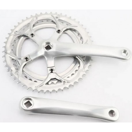 Шатун (крепление "квадрат") 170мм, 52.42T к-кт ШОССЕ, алюминиевые, серые Китай