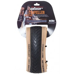 Покрышка складная 700x45C OBOR Traveller  (W3116) SkinWall (с беж. боковиной) Foldable, 60 TPI