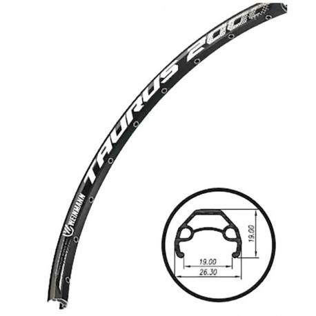 Обід 29" (622x19) Disk-brake, пістонований, 14Gх36H алюмінієвий, чорний TAURUS 2000 WEINMANN