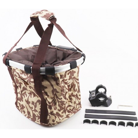 Кошик передній (сумка), кріпл. швидкознімне на кермо, коричневий