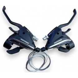 Шифтери манетки SAIGUAN KD-66 3/8 скоростей індекс алюміній чорні пара