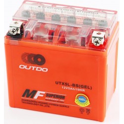 Аккумулятор 12V5Ah UTX5L-BS GEL (L113*W70*H107мм) OUTDO