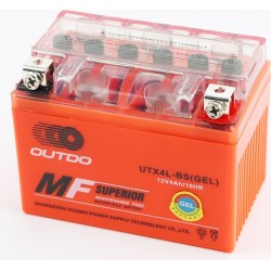 Акумулятор 12V4Ah UTX4L-BS GEL (L113*W70*H85мм), від 10шт -5% OUTDO