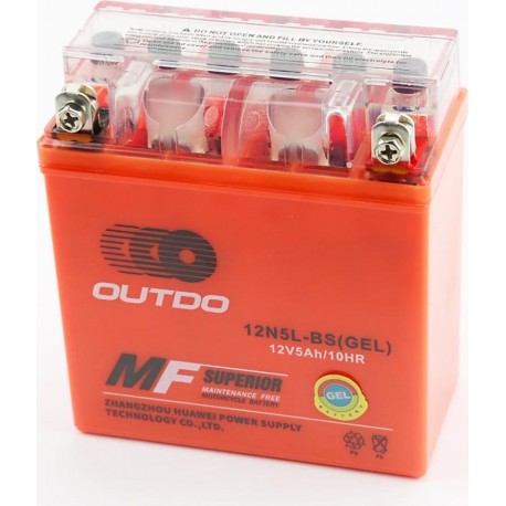 Акумулятор 12V5Ah 12N5L-BS GEL (L120*W60*H130мм) "Active", від 4шт -5% OUTDO