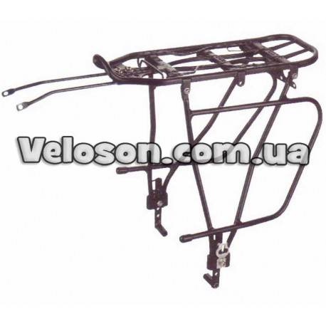 Багажник алюм. под диск. торм. и сумку штаны черный KAIWEI KW-680-09