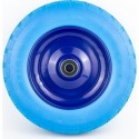 Колесо на тачку "ПЕНОПОЛИУРЕТАН" 3,50-8, пром-подшипники под ось 20мм, синее Китай