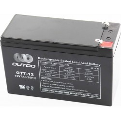 Акумулятор 12V7Ah OT7-12 кислотний (L151*W65*H94мм) для ДБЖ, іграшок та ін. OUTDO