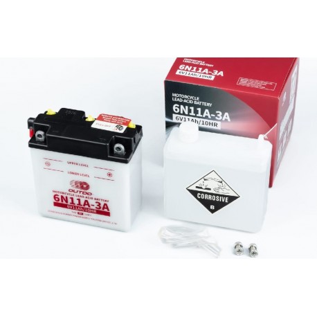 Аккумулятор 6V11Ah 6N11A-3A кислотный (L120*W60*H130мм) OUTDO