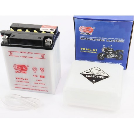 Акумулятор 12V14Аh YB14L-A1 кислотний (L134*W89*H166мм) OUTDO