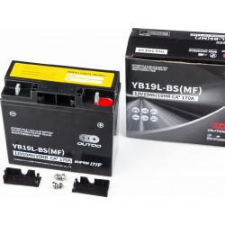 Аккумулятор 12V19Аh YB19L-BS(MF) кислотный (L181*W77*H167мм) OUTDO