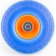 Колесо на тачку "ПІНОПОЛІУРЕТАН" 3,50-4, пром-підшипники під вісь 20мм, синьо-помаранчеве Китай