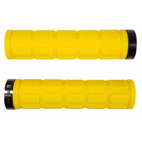 Грипсы 130мм BC-GR6410 желтый с алюм. черным замком