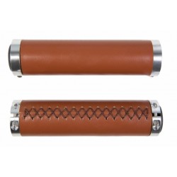 Грипсы 130мм BC-GR6453 коричневый с хром. алюм. замками