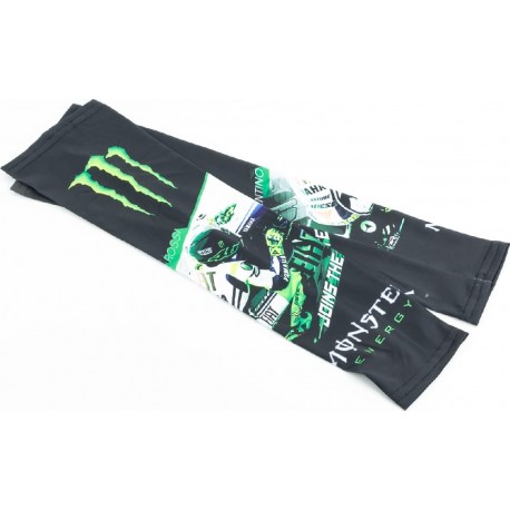 Рукава солнцезащитные S (41-46см), чёрные с рисунком "Monster" (TZ-7705) Китай