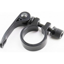 Затискач (хомут) труби сидіння MTB 31,8мм, кріпл. ексцентрик, алюмінієвий, чорний Китай
