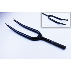 Вилка 28" с резьбой 1" (25,4мм), шток 240мм, чёрная Китай